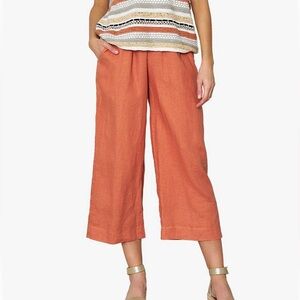 Women's Pull On Linen City Pants Color Sunset